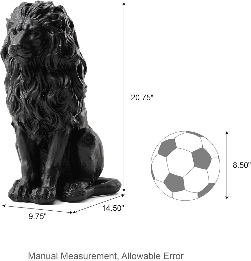 20.5" Resin Outdoor Lion Statue by HouseOfZazla