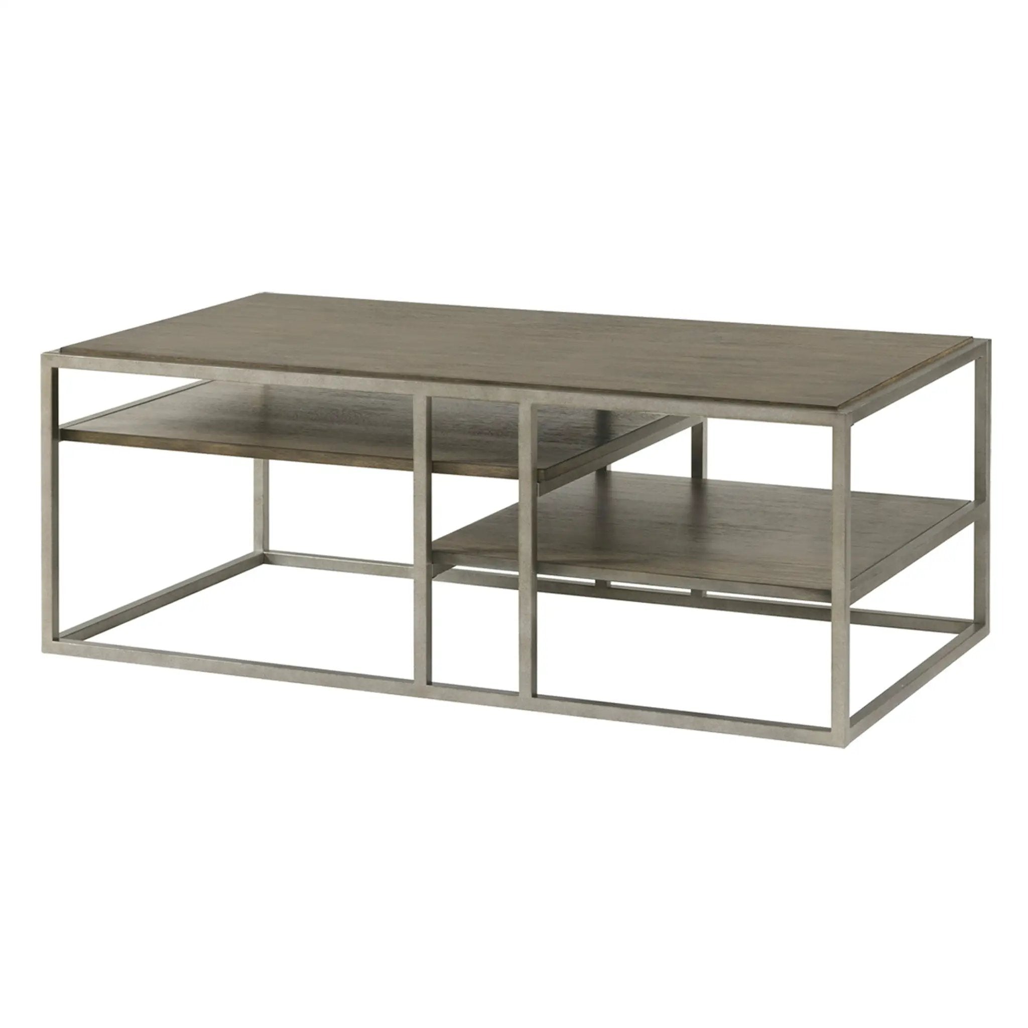Padena 3-Piece Metal Frame Wood Living Room Coffee Table and 2 End Tables Set by HouseOfZazla