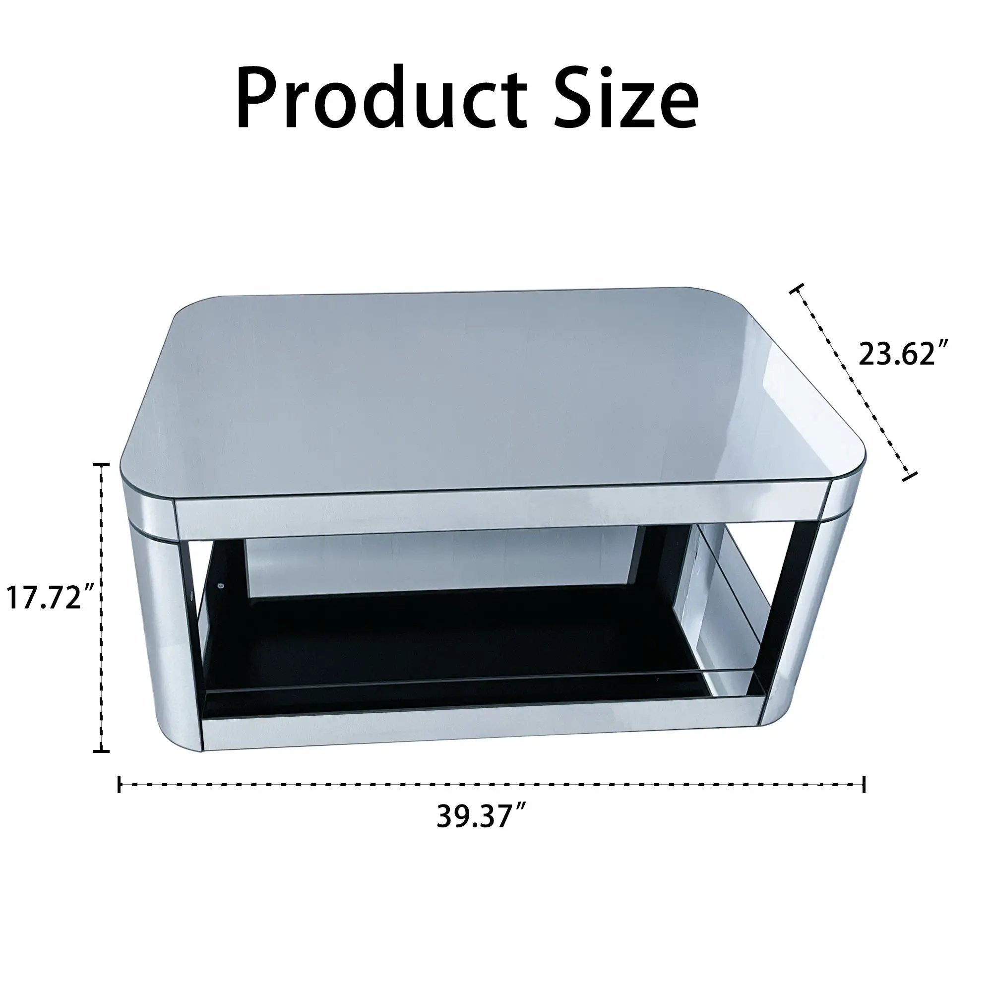 Baked Curved Mirror Coffee Table for Living Room by HouseOfZazla