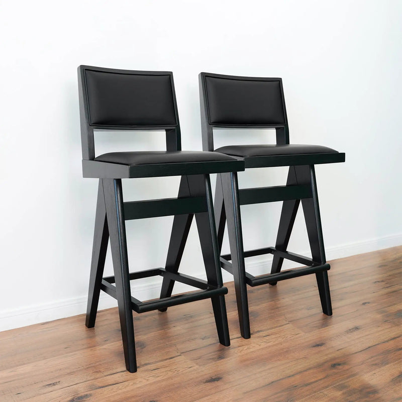 Keira - Bar Stool (Set of 2) - Black by Unique Piece Furniture