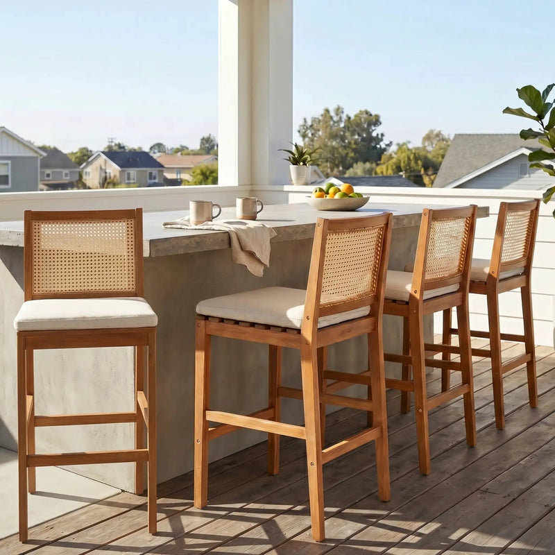 Kirkby Outdoor Barstool with Cushion by HouseOfZazla