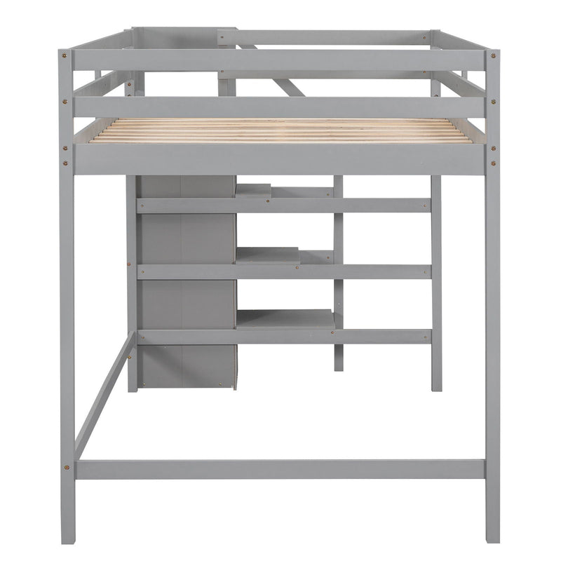 Loft Bed With Built In Storage Wardrobe And Staircase