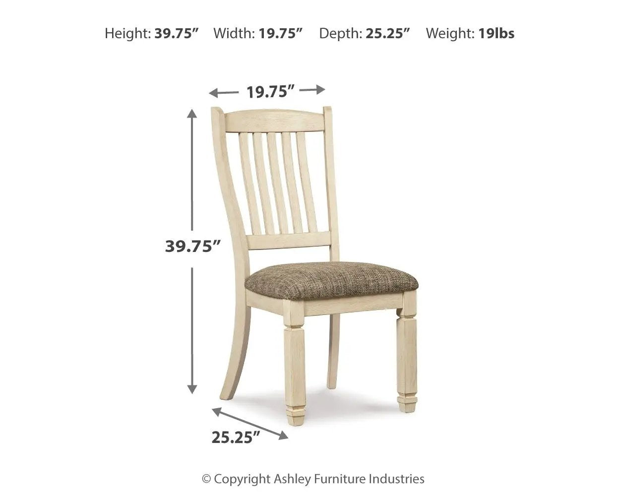 Bolanburg - Dining UPH Side Chair (Set of 2) - Rake Back - Brown / Beige by Unique Piece Furniture