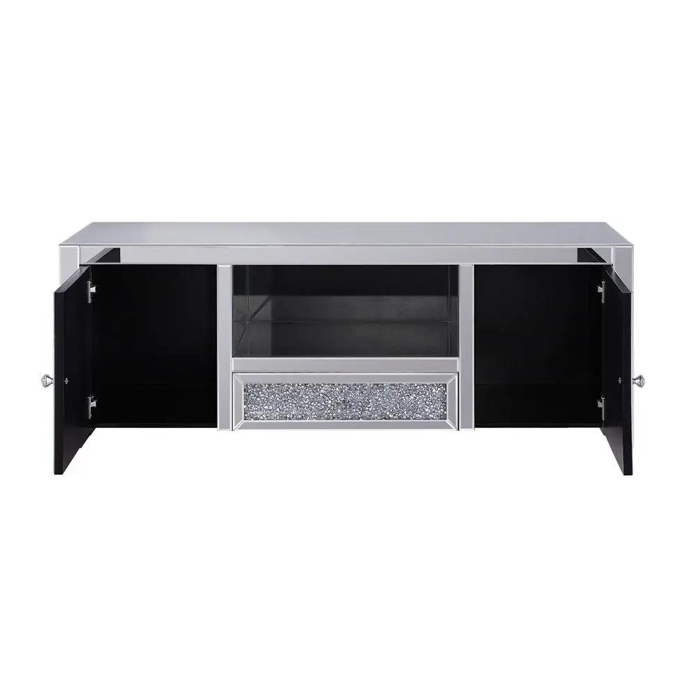 Noralie - TV Stand - Mirrored & Faux Diamonds by Unique Piece Furniture