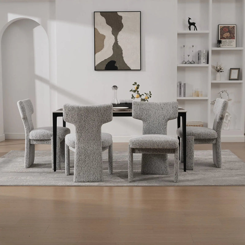 Armless Curved Back Accent Chairs