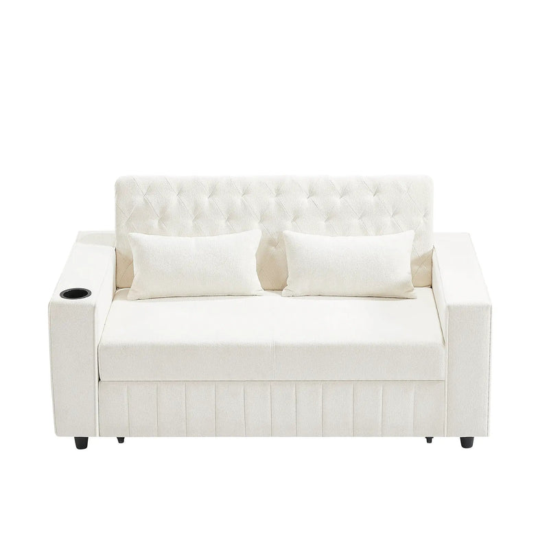Pull-Out Sofa Bed Convertible Couch With Adjustable Backrest For Living Room by HouseOfZazla