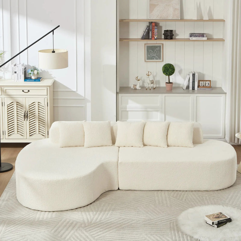 Boneless Couches for Living Room - White by HouseOfZazla