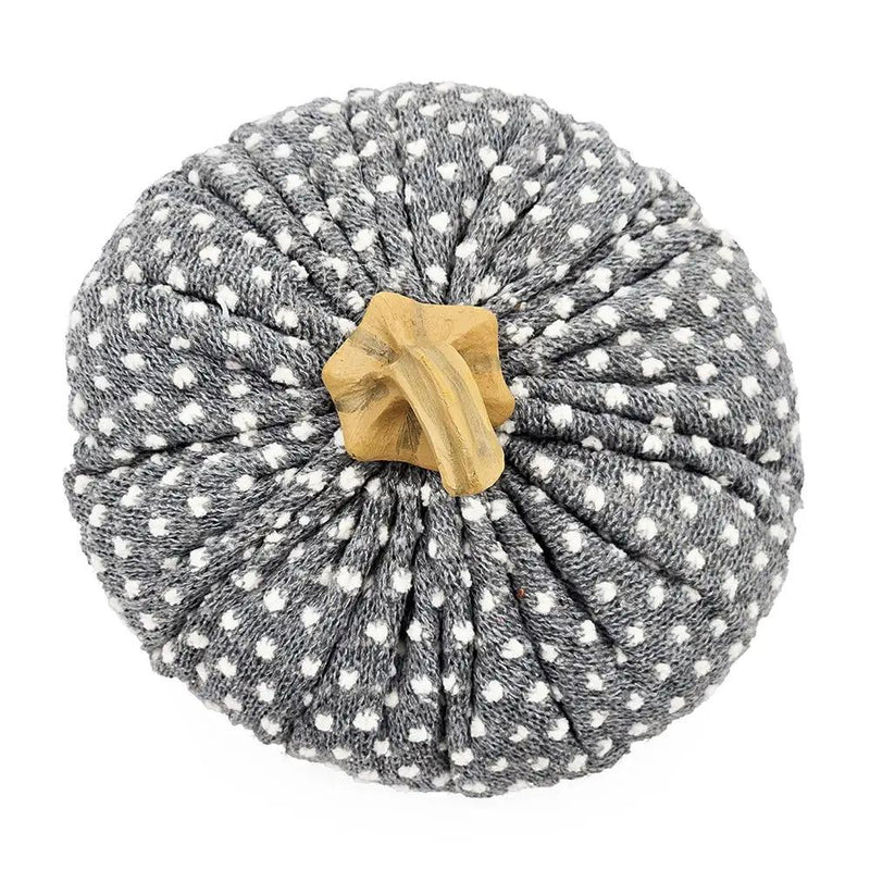Pumpkin Ornament Decor For Holiday Harvest Festival Fall Festival & Thanksgiving (Set of 3) - White / Gray by Unique Piece Furniture