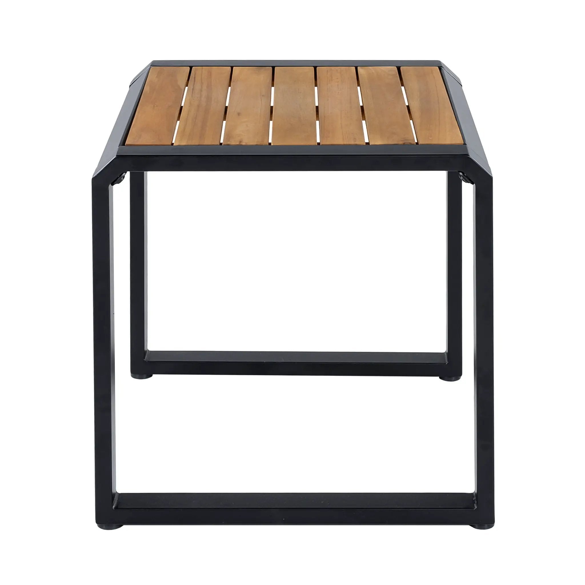 Outdoor Side Table with Teak Wood Top by HouseOfZazla