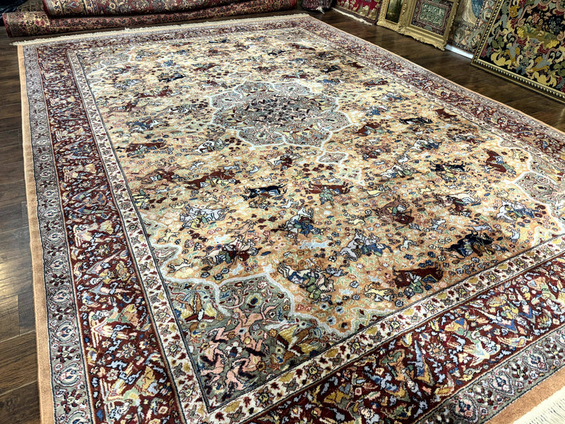 Karastan Rug 10x14 - Persian Hunting #723 - Wool Pile, Vintage by Jewel Rugs