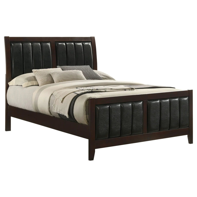 Carlton Wood Full Panel Bed Cappuccino by Unique Piece Furniture
