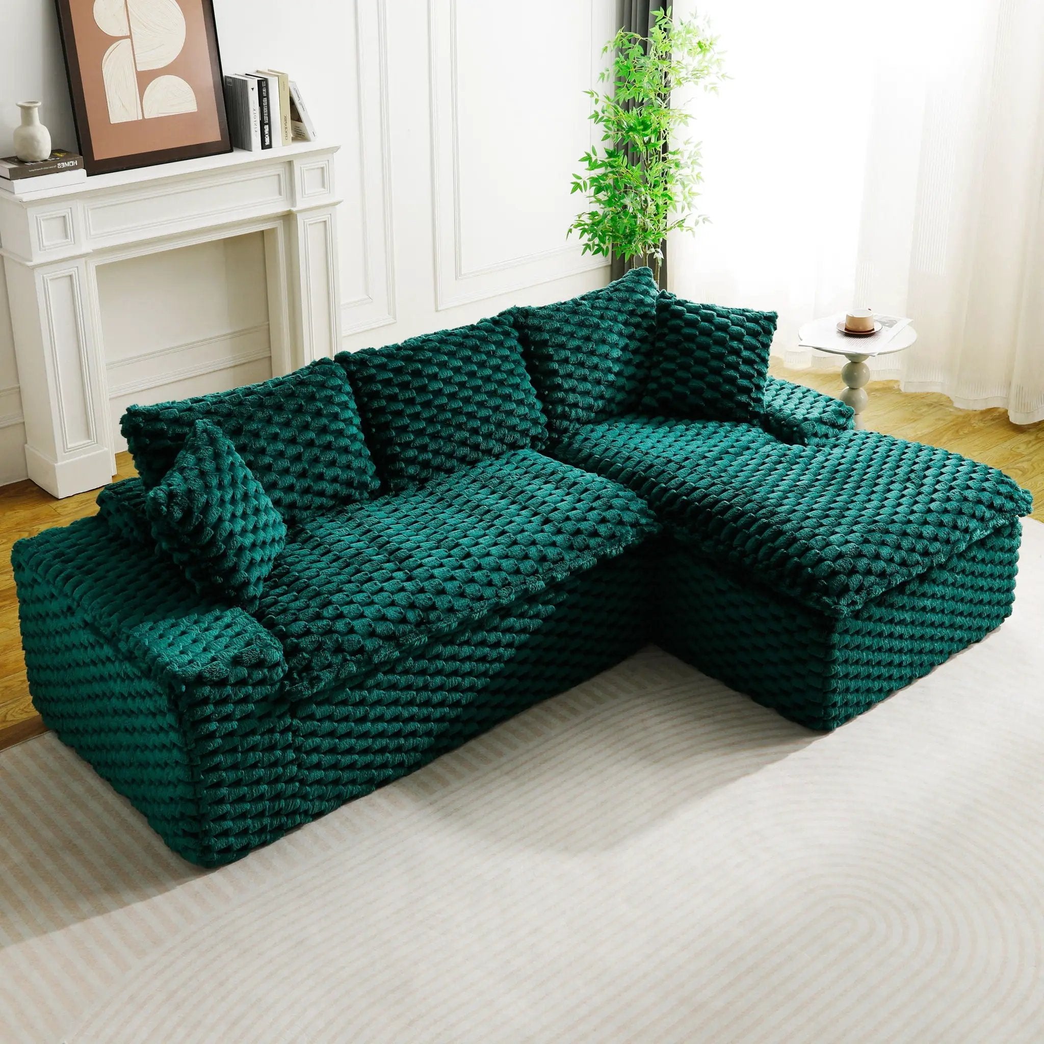 Modular Sofa, Convertible Twin Seat With Chaise Lounge by Unique Piece Furniture