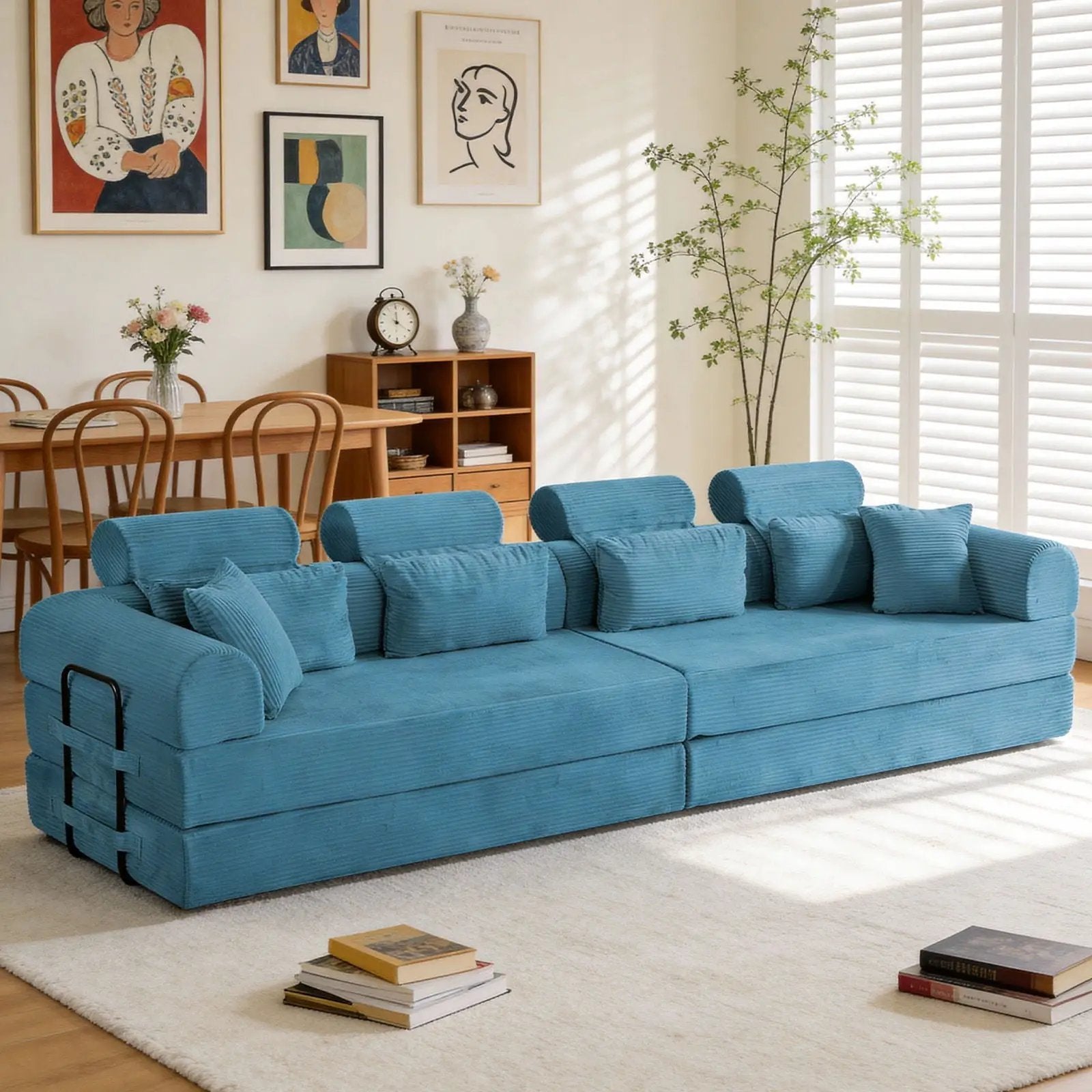 Modern L-Shape Modular Sectional Sofa, Compressed Design by HouseOfZazla
