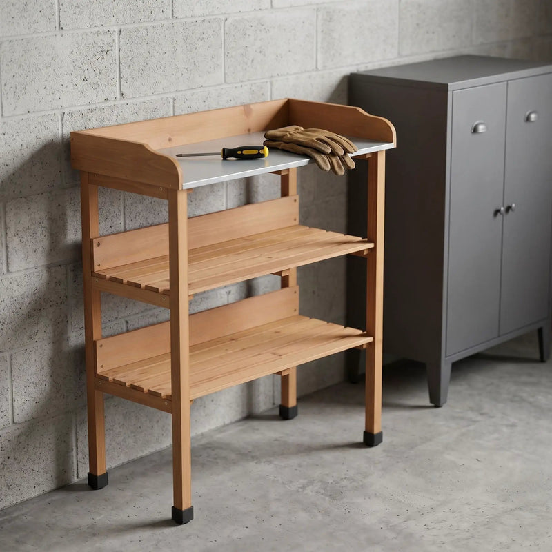 Outdoor Potting Table, 3 Tier Workbench by HouseOfZazla