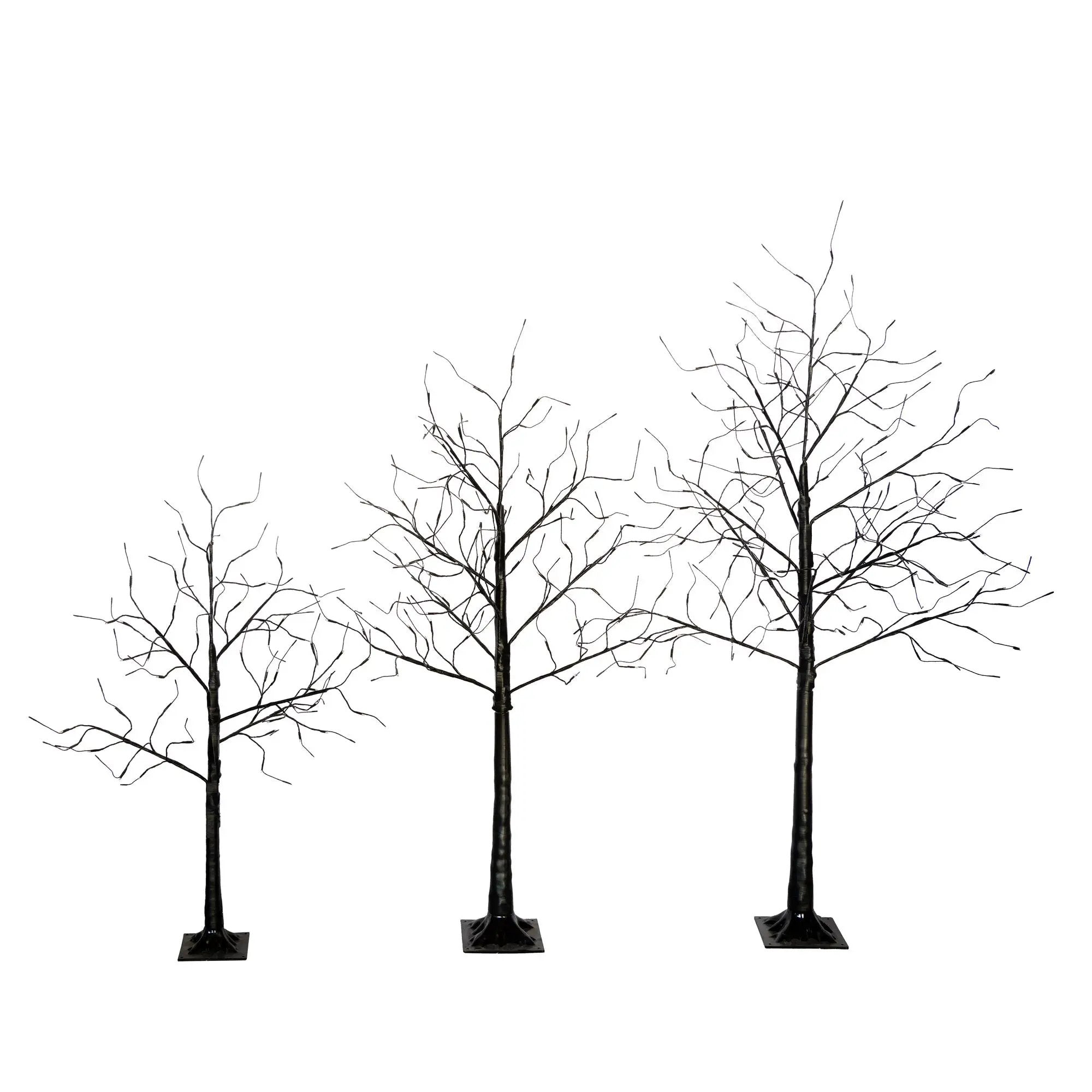 3 Pc Illuminated Halloween Tree with Purple LED Glow by HouseOfZazla