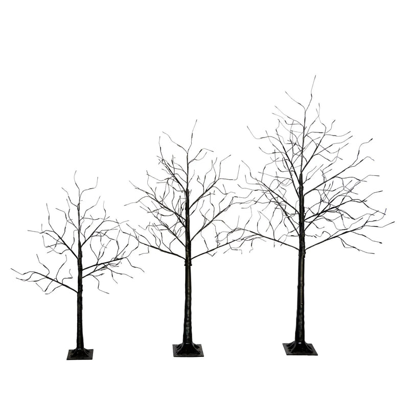 3 Pc Illuminated Halloween Tree with Purple LED Glow by HouseOfZazla