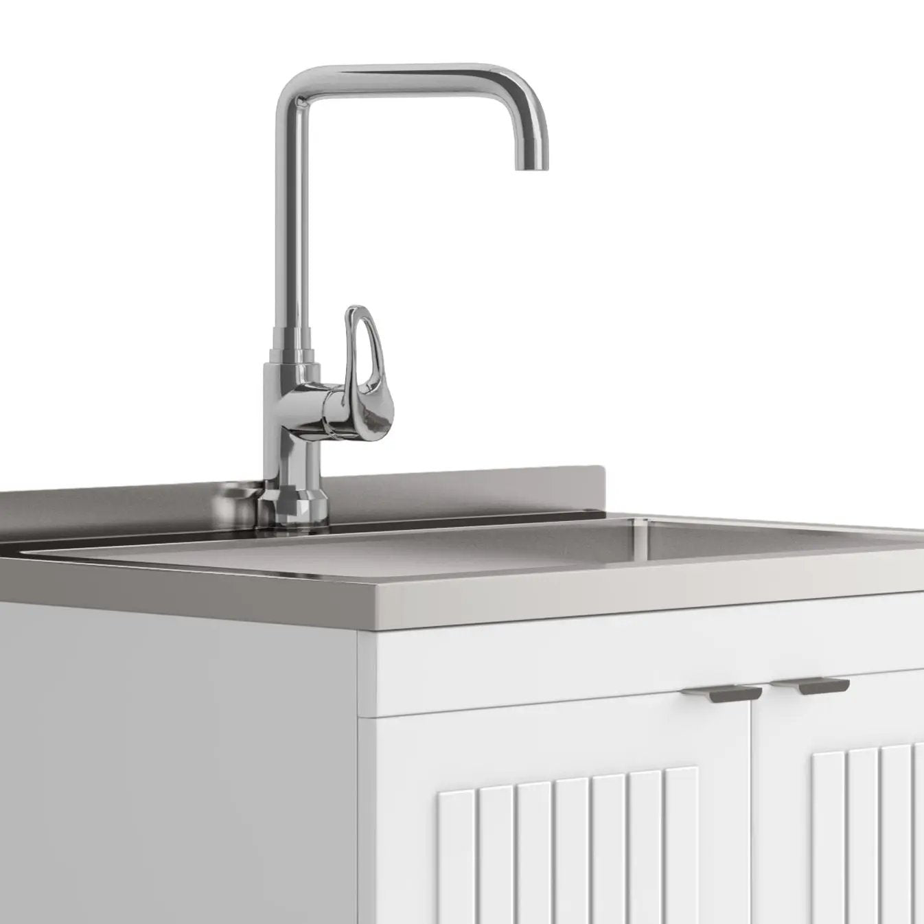 Murphy - Laundry Cabinet & Faucet And Stainless Steel Sink by HouseOfZazla