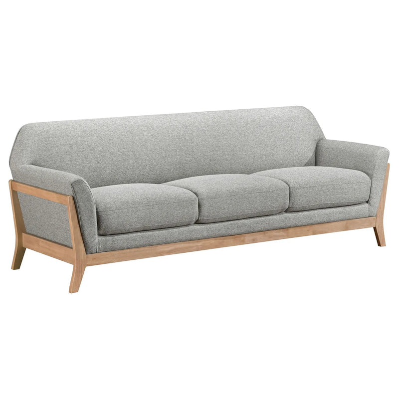 Vaughn 3-piece Fabric Upholstered Flared Arm Sofa Set Grey by Unique Piece Furniture