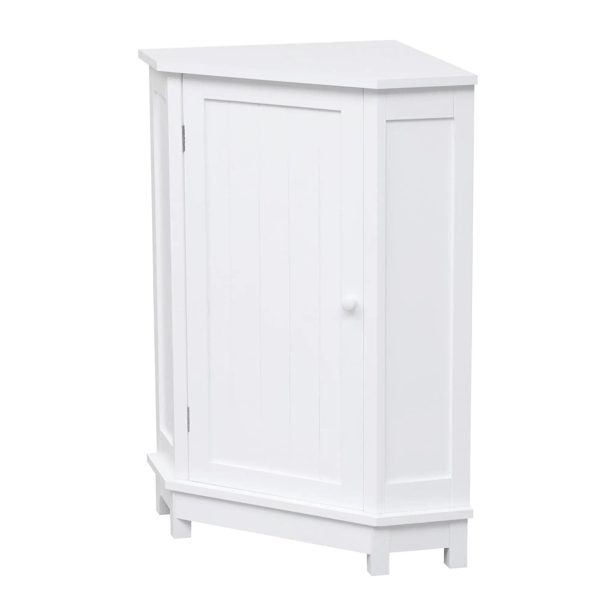 Bathroom Cabinet Triangle Corner Storage Cabinet With Adjustable Shelf Modern Style