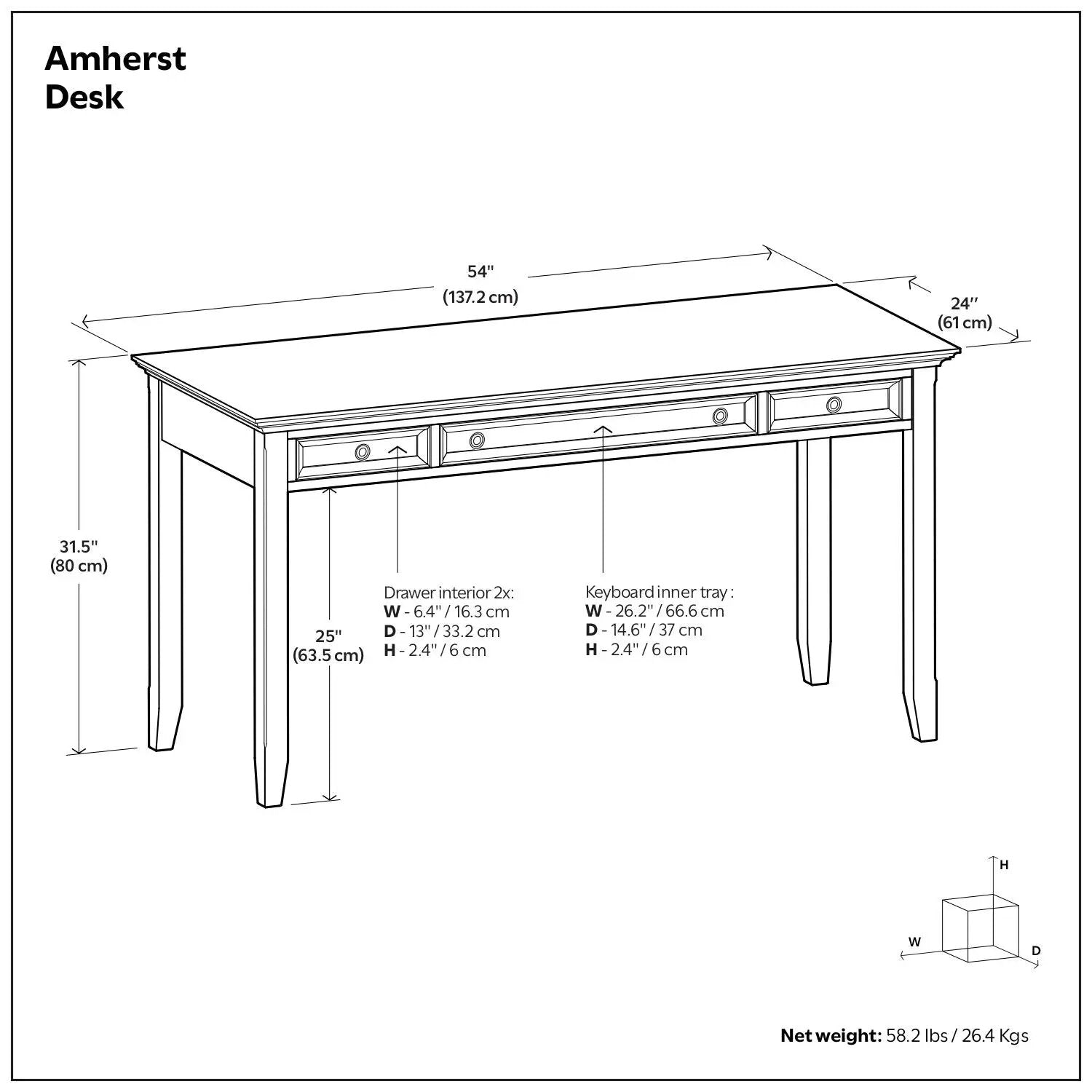 Amherst - Desk - Hickory Brown by HouseOfZazla