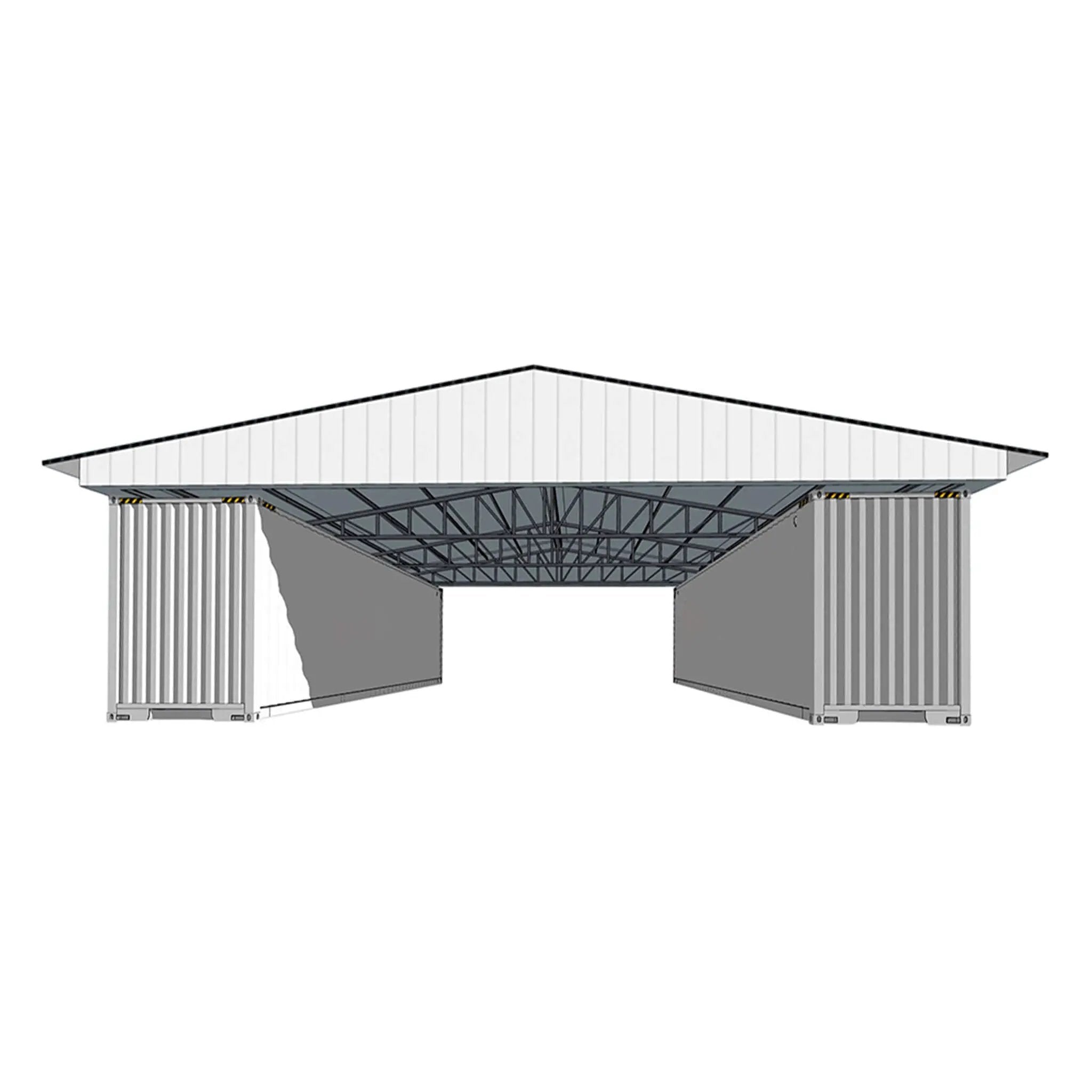 [36X40FT] Alora Heavy-Duty Weather-Resistant Galvanized Steel Container Roof Kit [No Containers] (SAK37491) by SAKSBY WHOLESALE