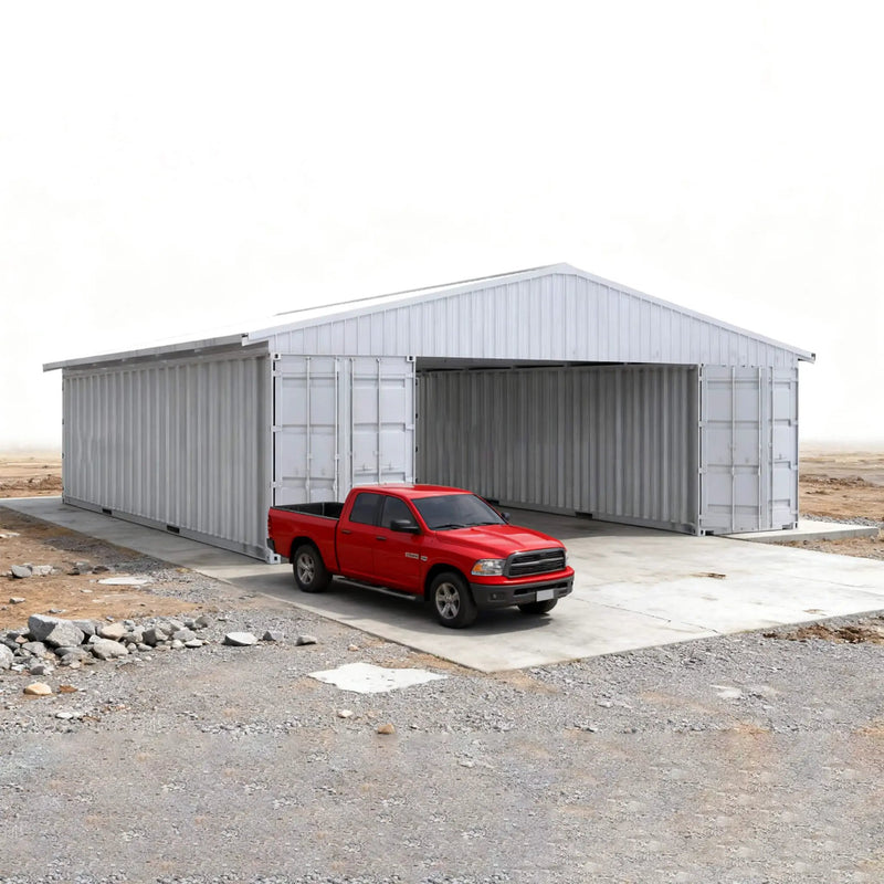 [36X40FT] Alora Heavy-Duty Weather-Resistant Galvanized Steel Container Roof Kit [No Containers] (SAK37491) by SAKSBY WHOLESALE