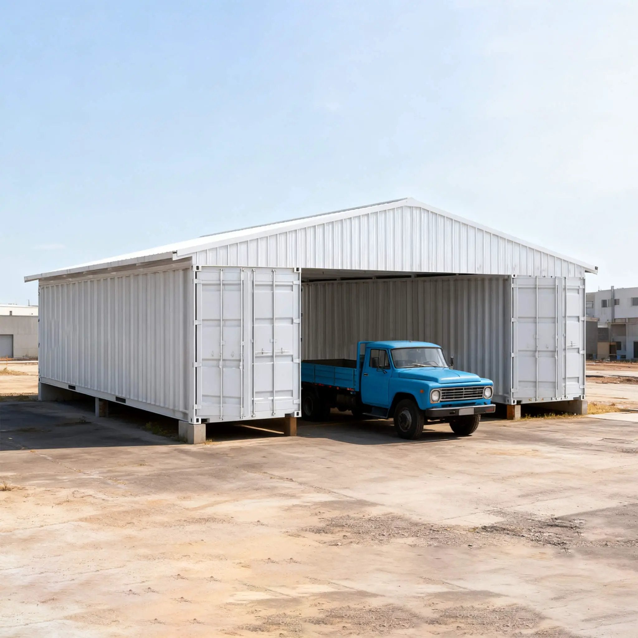 [36X40FT] Alora Heavy-Duty Weather-Resistant Galvanized Steel Container Roof Kit [No Containers] (SAK37491) by SAKSBY WHOLESALE