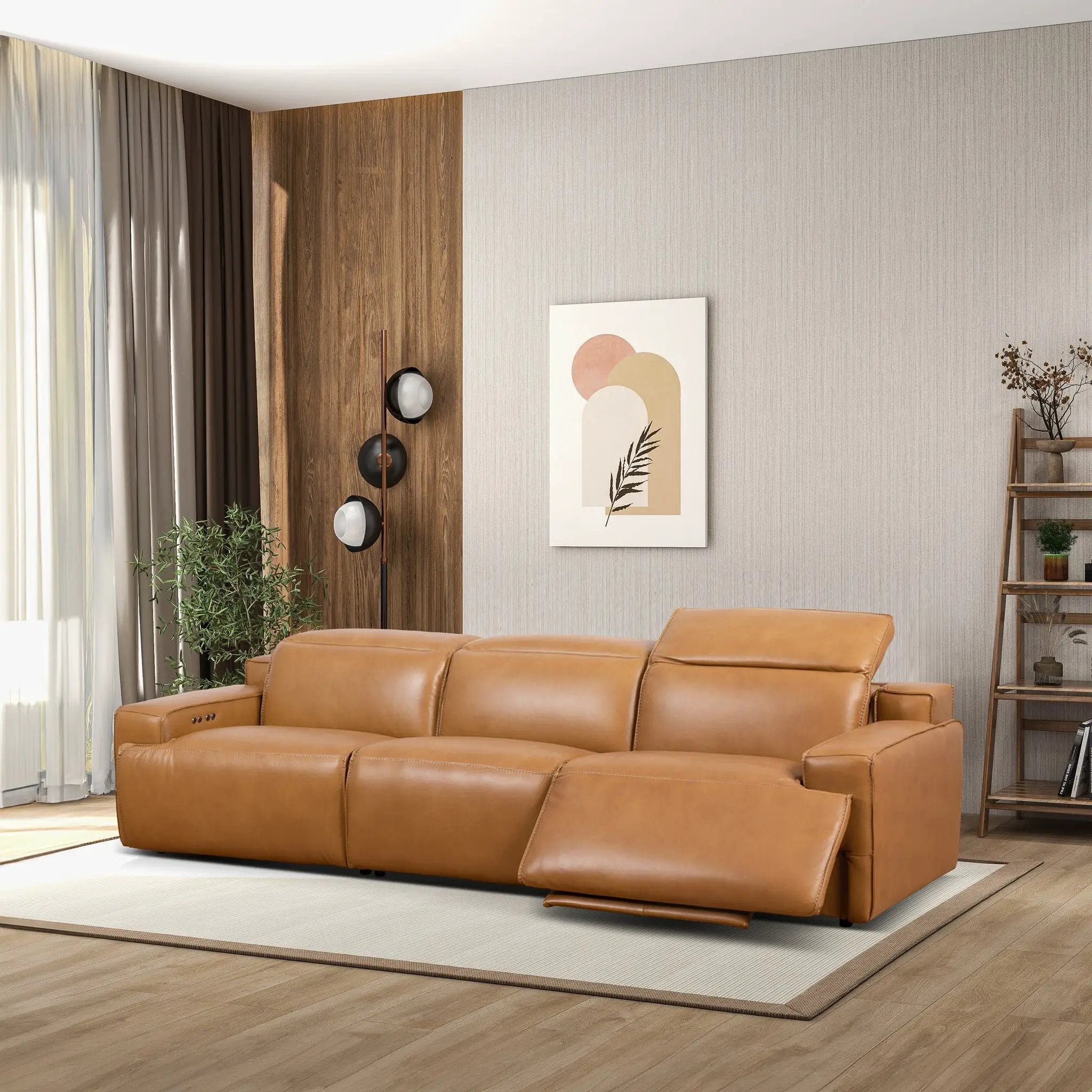 Urbana - Triple Power Recliner Sofa - Tan by Unique Piece Furniture