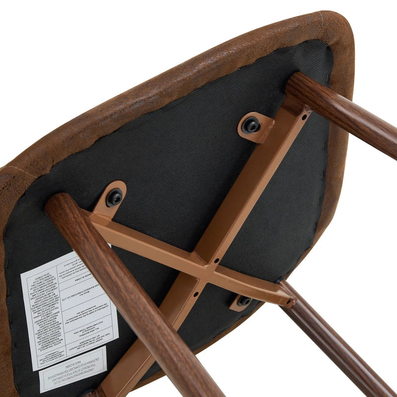 (Set of 4) Backrest AndTransfer Legs Chairs Adding A Touch Of Elegance To Minimalist And Scandinavian Style Homes - Walnut by HouseOfZazla