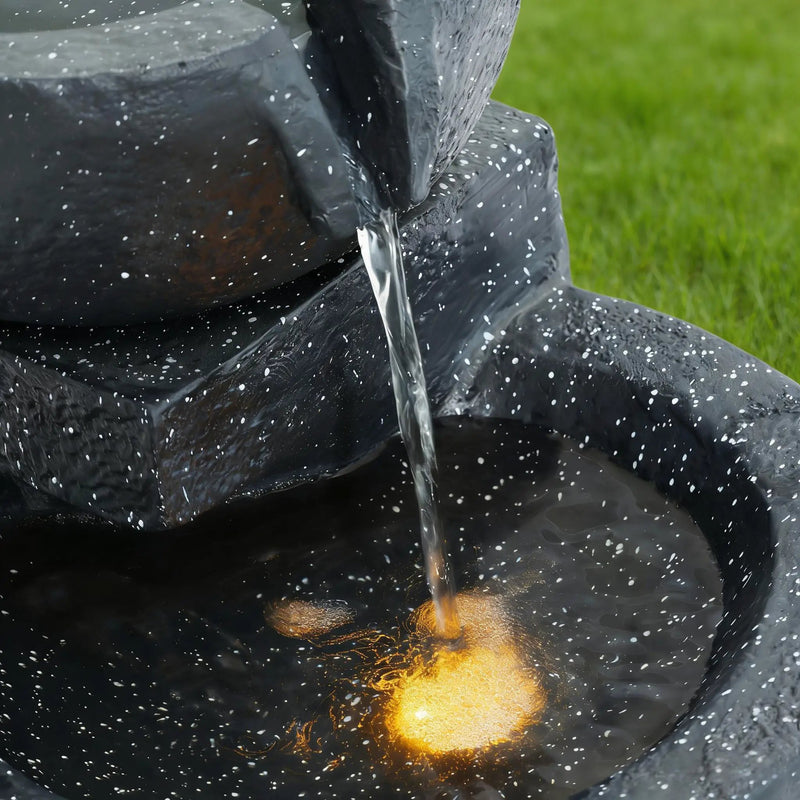 29-Inch Terrazzo Style LED Outdoor Indoor Water Fountain by HouseOfZazla