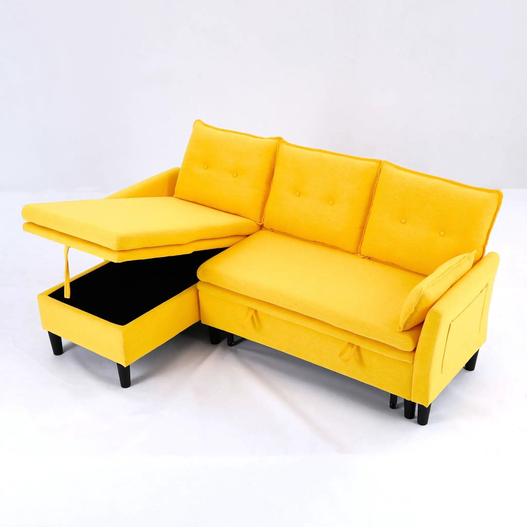 L-Shaped Reversible Chaise Sectional Sofa With Storage by Unique Piece Furniture
