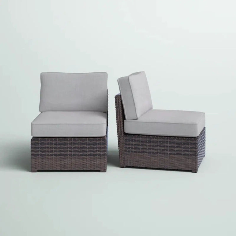 Armless Patio Chair With Cushions by HouseOfZazla