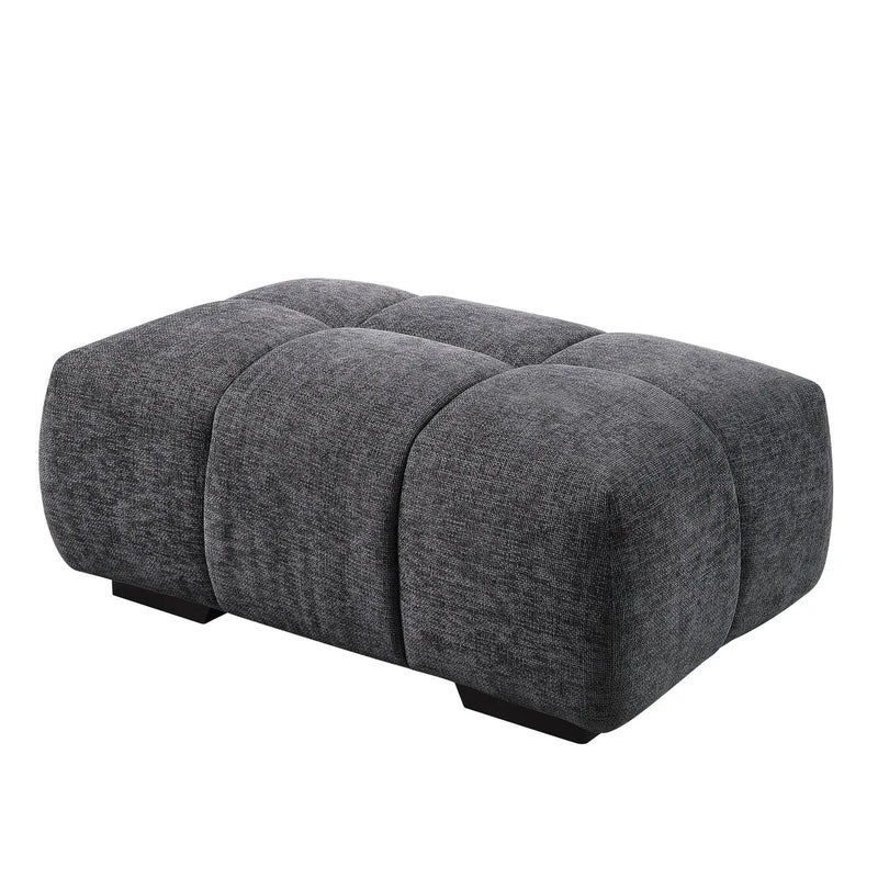 Chosen - Chenille Ottoman - Gray by HouseOfZazla