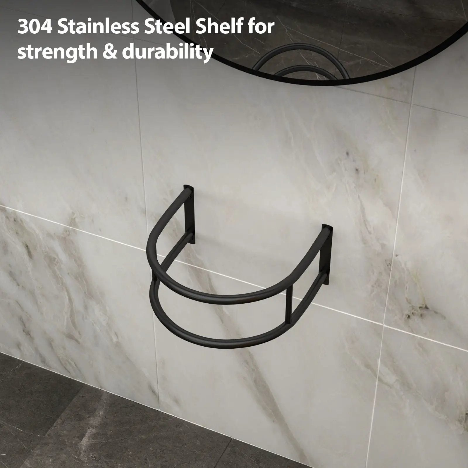 Wall Mounted Bathroom Sink With Towel Bar And Faucet - White / Black by HouseOfZazla