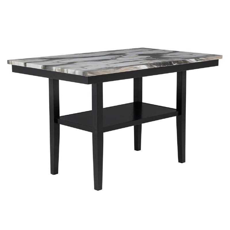 5 Piece Counter Dining Set With Table, Chairs - Black / Brown by HouseOfZazla