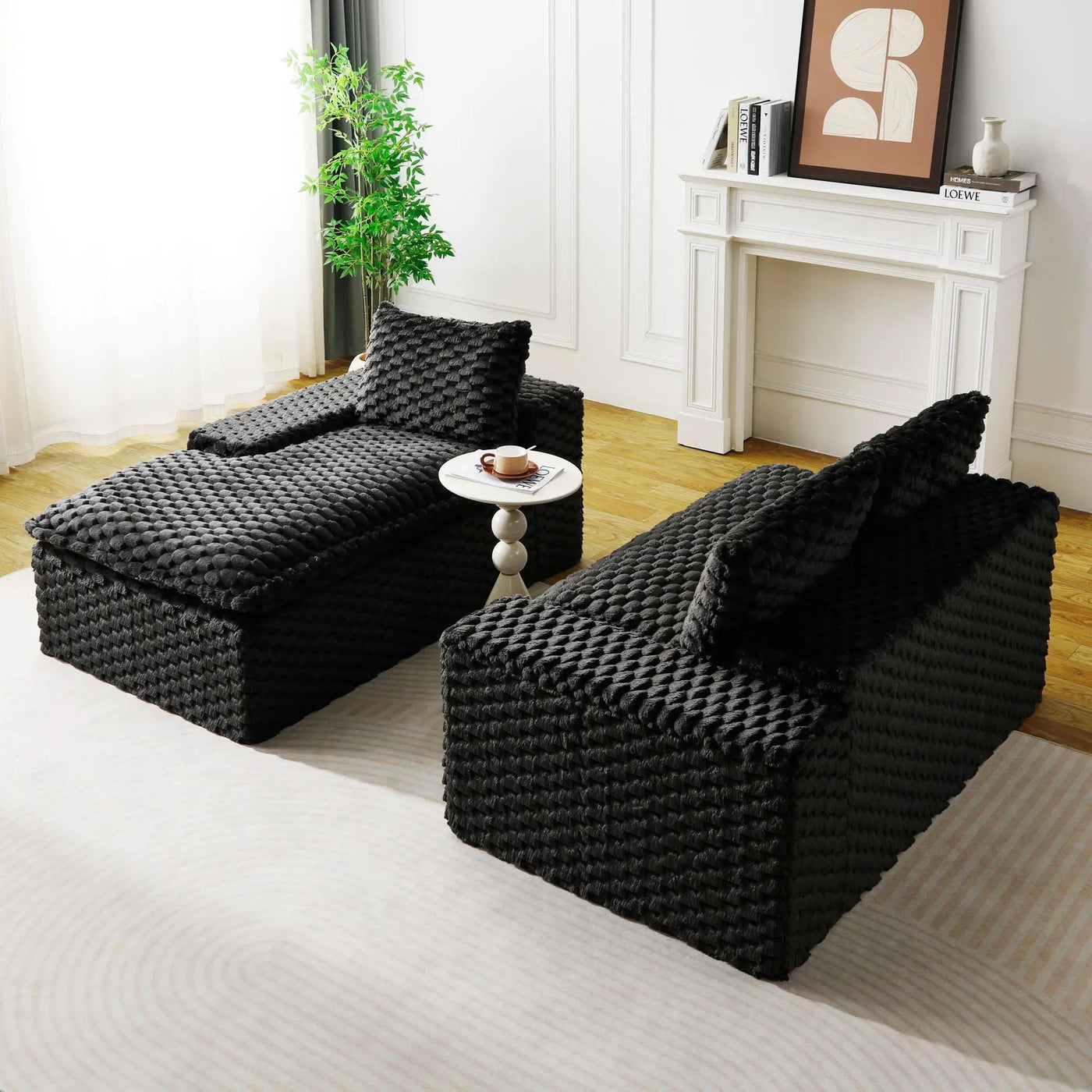 Modular Sofa, Convertible Twin Seat With Chaise Lounge by HouseOfZazla