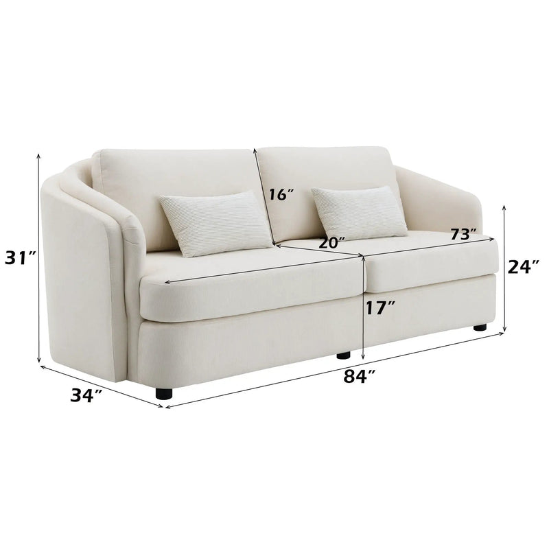 Mariko - 3 Piece Living Room Set Sofa Loveseat Chair - Beige by Unique Piece Furniture