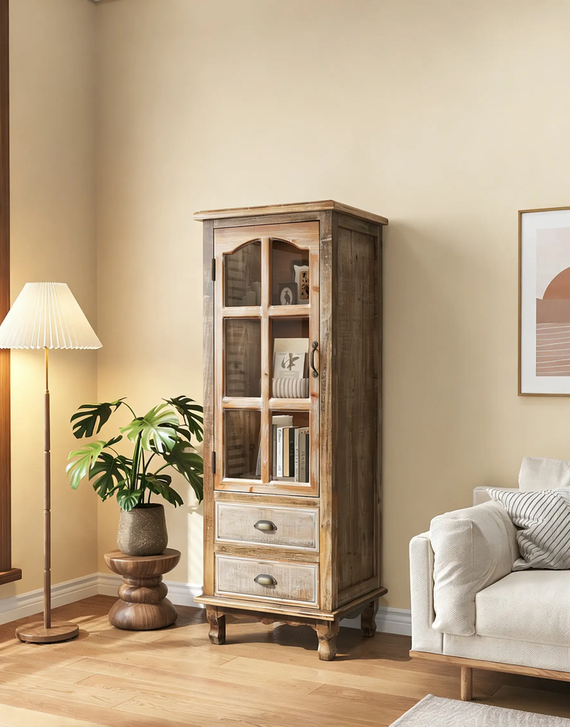 Rustic Wooden Storage Cabinet with Decorative Cutout Door by HouseOfZazla