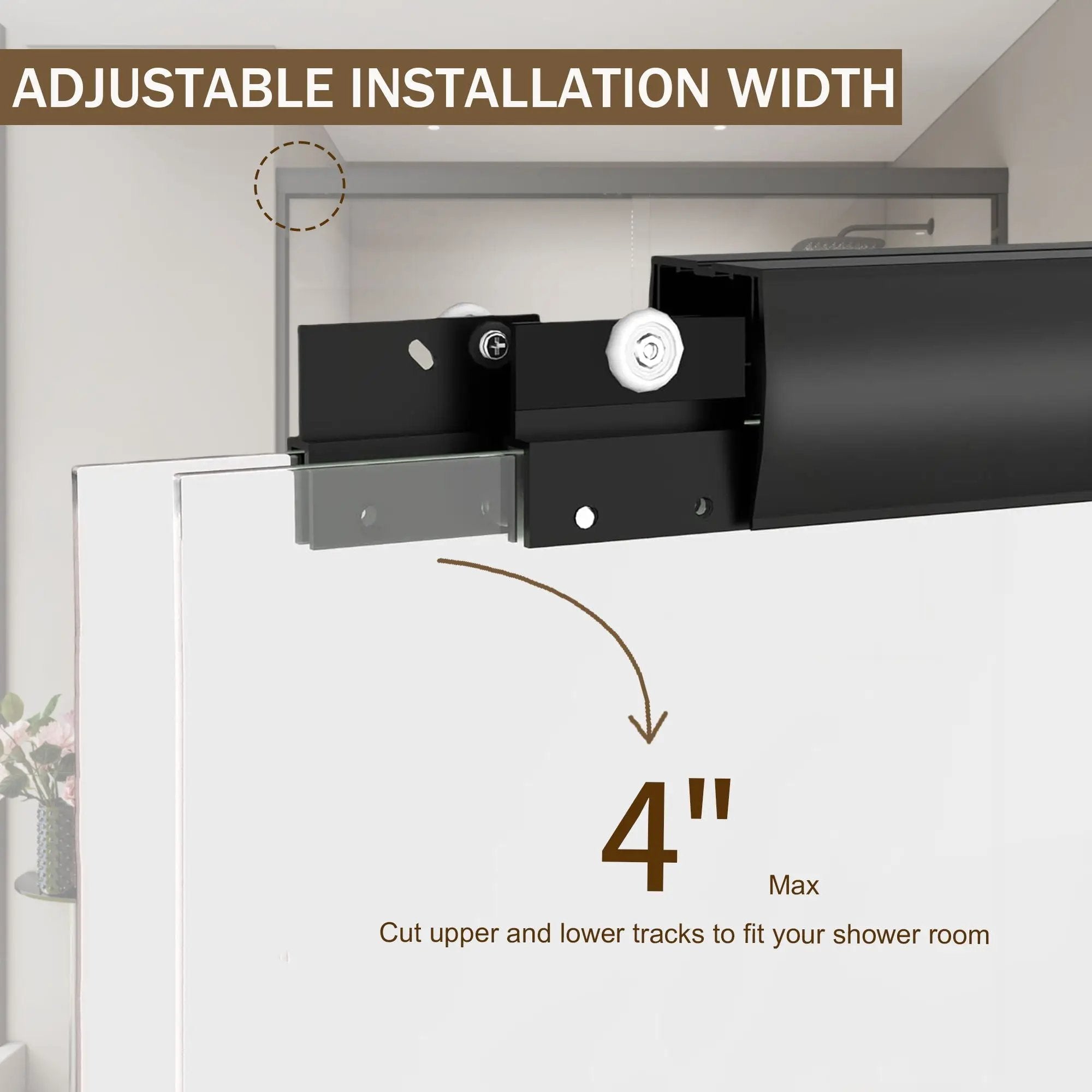 Double Sliding Shower Door, Semi-Frameless Bypass Bathroom Sliding Door With 1/4" (6 Mm) Tempered Glass For Walk-In Shower by HouseOfZazla
