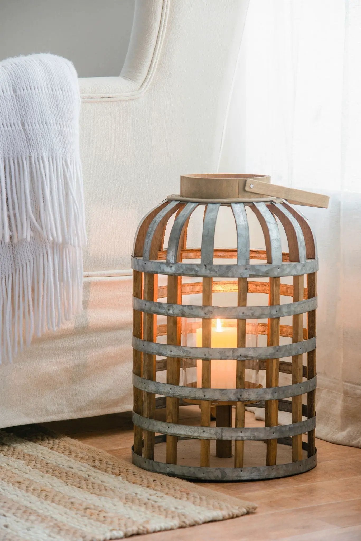 Decorative Lantern With Handle Wooden Lantern For Indoor Outdoor Home Garden Wedding by HouseOfZazla