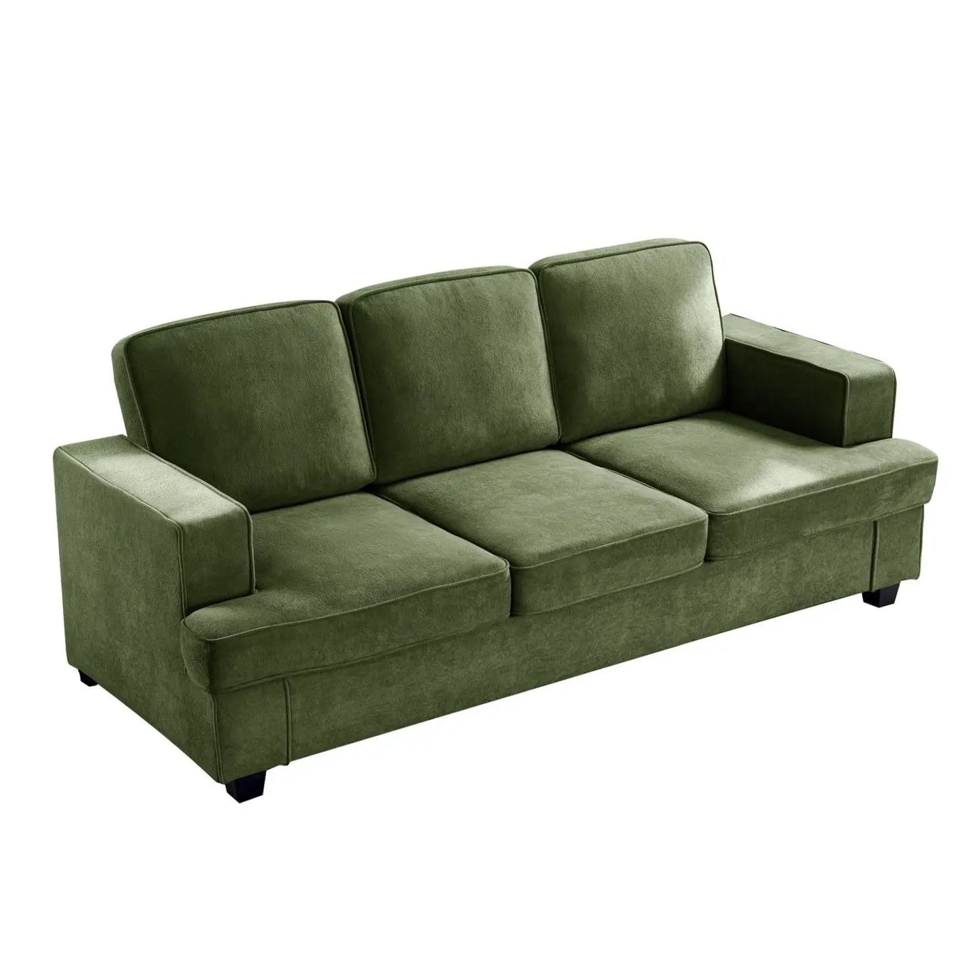 Modern Sofa, Comfortable 3 Seater Couch With Deep Seating, Loose Back Cushions, Wide Arms by Unique Piece Furniture