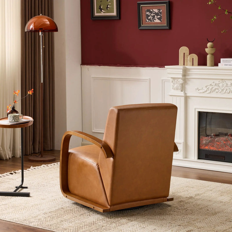 Swivel Accent Rotatable Ergonomic Single Chair For Living Room by HouseOfZazla