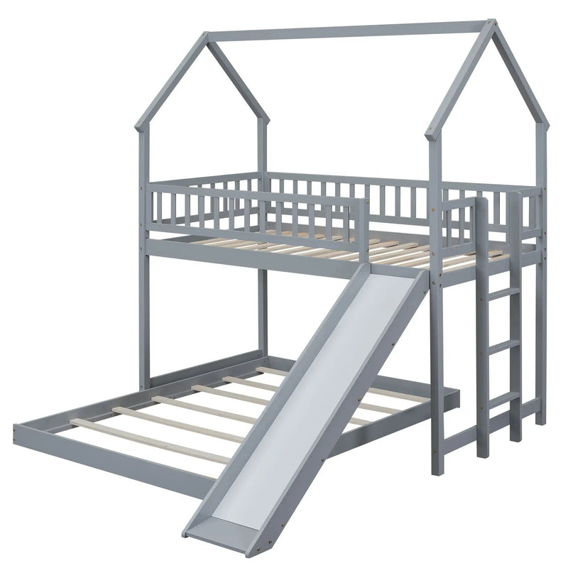 House Bunk Bed With Slide And Built In Ladder by Unique Piece Furniture