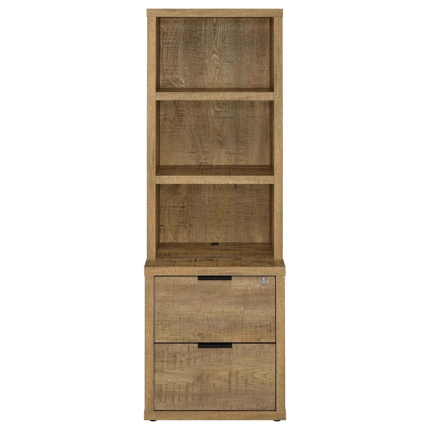 Geary - 3 Shelf Bookcase With USB Charging And Lockable Top Drawer by HouseOfZazla
