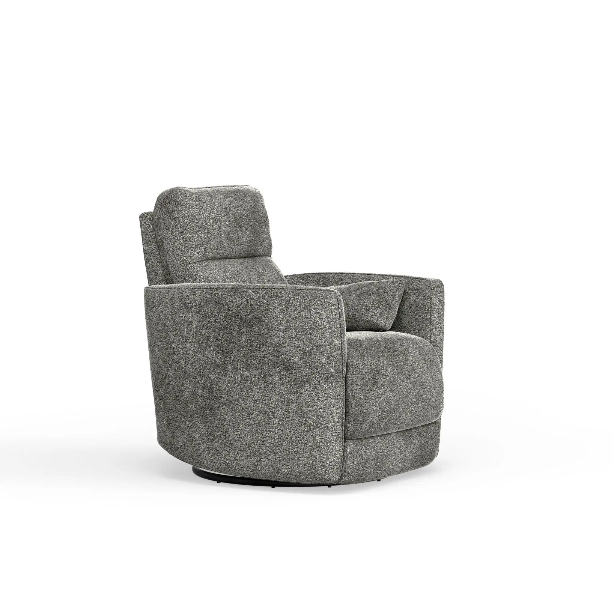 Milan - Swivel Recliner With Manual Footrest - Gray by HouseOfZazla