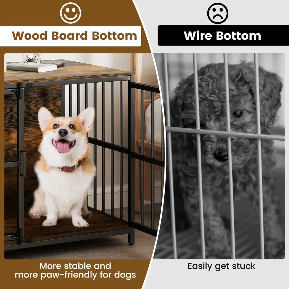 40 Inch Dog Crate Furniture Dog Kennel with Dual Lockable Double Doors, photo 13 of 16