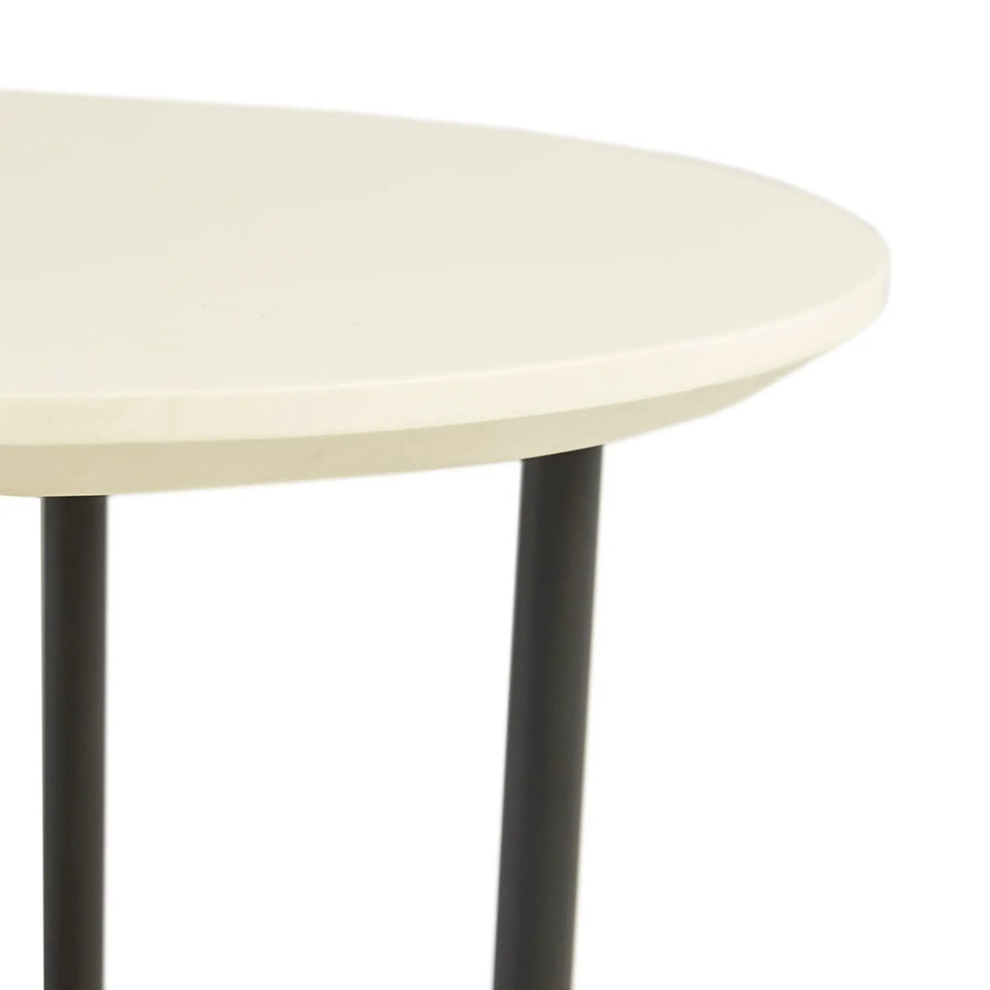 Oval End Table - White / Natural by Unique Piece Furniture