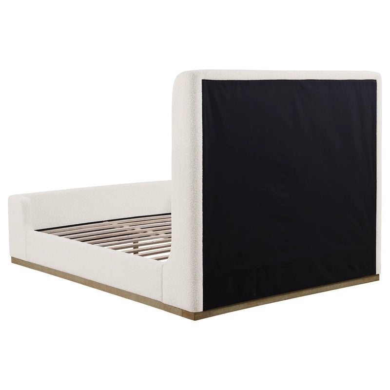 Nala Upholstered Queen Sleigh Bed Cream by Unique Piece Furniture