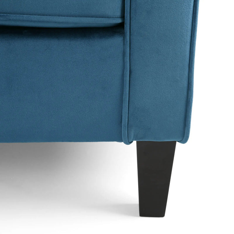 Blue Velvet Upholstered Club Chair by HouseOfZazla