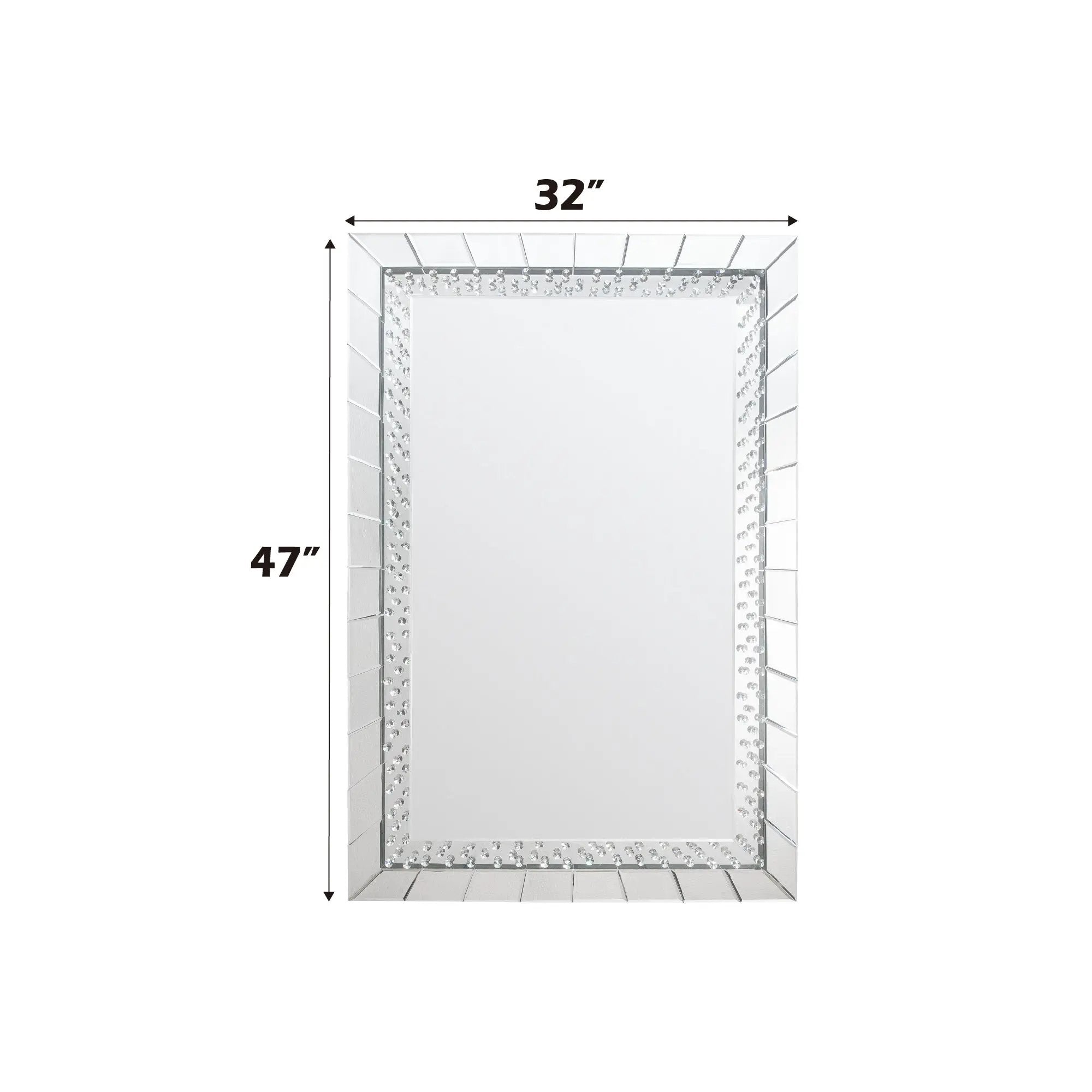 Nysa Mirrored & Faux Crystals Accent Mirror by HouseOfZazla